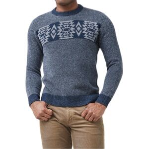 PETER MILLAR COLLECTION Alpine Descent Crew Neck Sweater Blue 85% Wool Size S